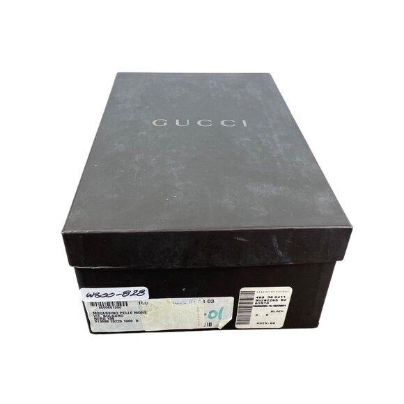 Vtg Gucci Black Leather Mocassino Pelle Mors Vit Bulgaro Horsebit Loafers Sz 6B - Picture 11 of 11